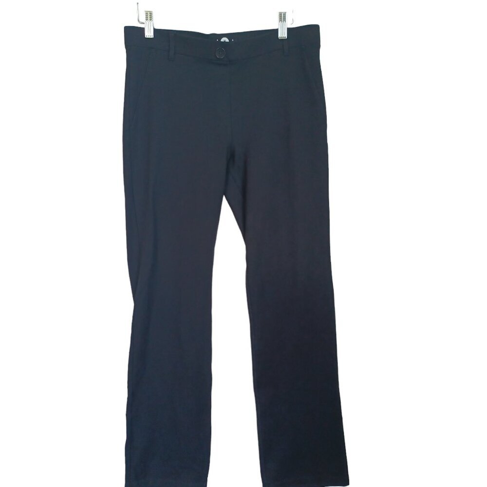 Betabrand Dress Pant Yoga Pants Womens Medium Petite Black‎ Straight Leg Office